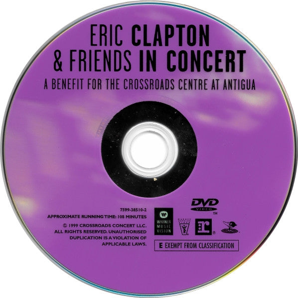 Eric Clapton & Friends : In Concert (A Benefit For The Crossroads Centre At Antigua) (DVD-Video,Multichannel,PAL,Copy Protected)