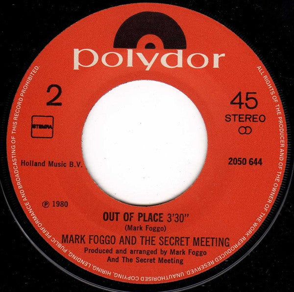 Mark Foggo & The Secret Meeting : New Shoes (7",Single,45 RPM)