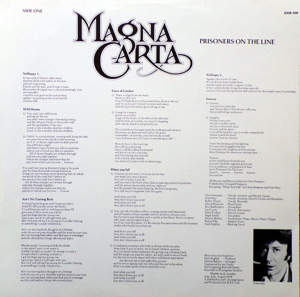 Magna Carta : Prisoners On The Line (LP,Album,Stereo)