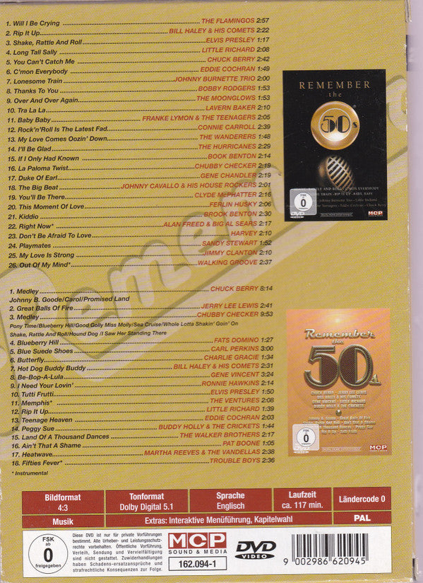 Various : Remember The 50's - 2DVD (Compilation)