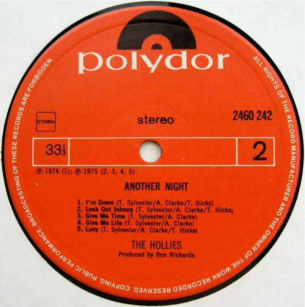 Hollies, The : Another Night (LP,Album)