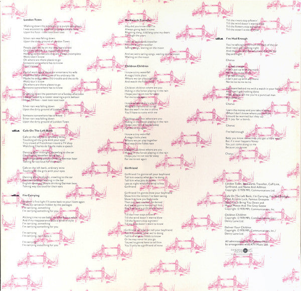 Wings (2) : London Town (LP,Album)