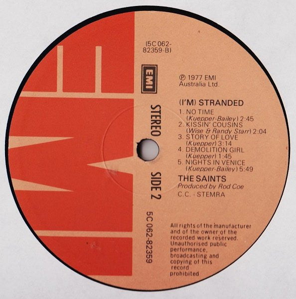Saints (2), The : (I'm) Stranded (LP,Album)