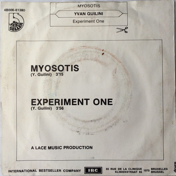 Yvan Guilini : Myosotis / Experiment One (7",45 RPM,Single)
