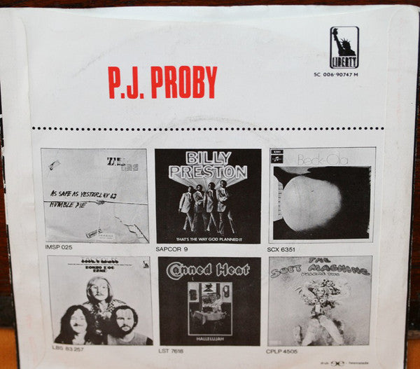 P.J. Proby : Today I Killed A Man / Three Week Hero (7",45 RPM,Single)