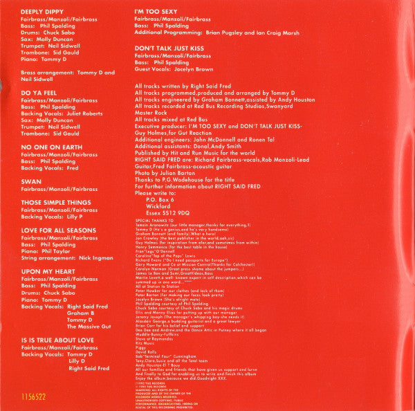 Right Said Fred : Up (Album,Stereo)