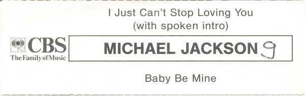 Michael Jackson : I Just Can't Stop Loving You (7",45 RPM,Single)