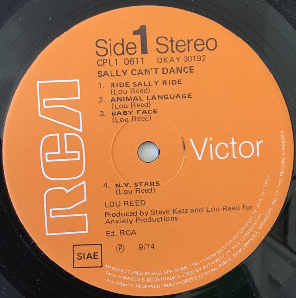 Lou Reed : Sally Can't Dance (LP,Album)