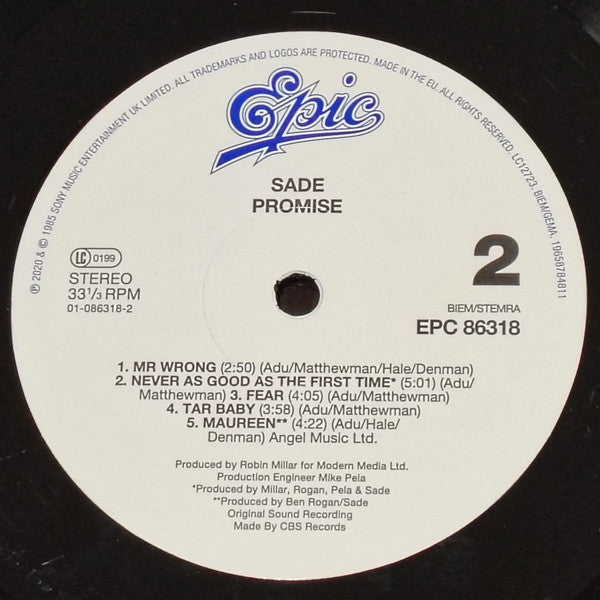 Sade : Promise (LP,Album,Reissue,Remastered)