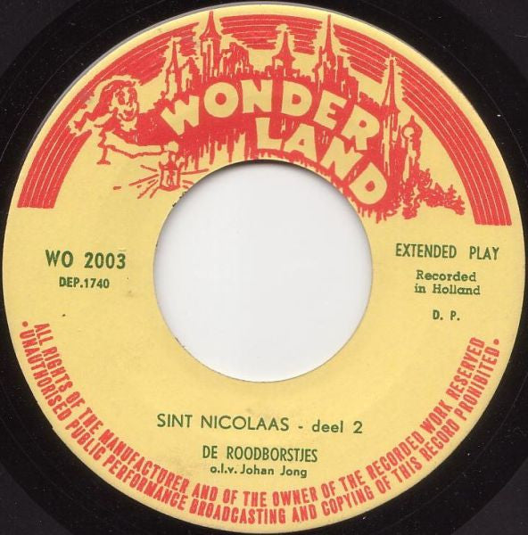 De Roodborstjes : St. Nicolaas (7",EP,45 RPM)