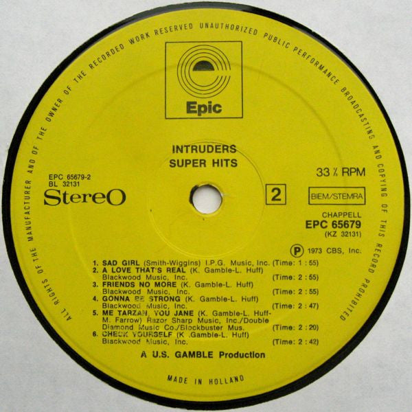 Intruders* : Super Hits (LP, Comp)