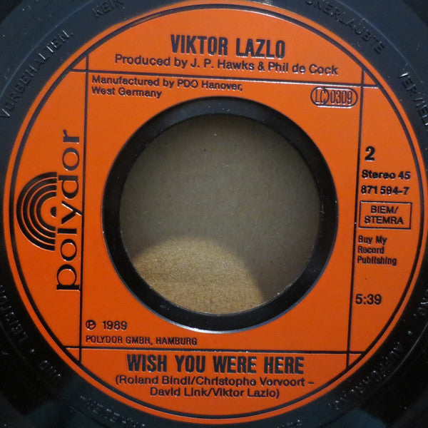 Viktor Lazlo : City Never Sleeps (7",45 RPM,Single,Stereo)