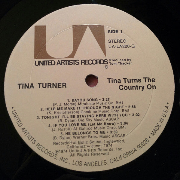 Tina Turner : Tina Turns The Country On (LP,Album)