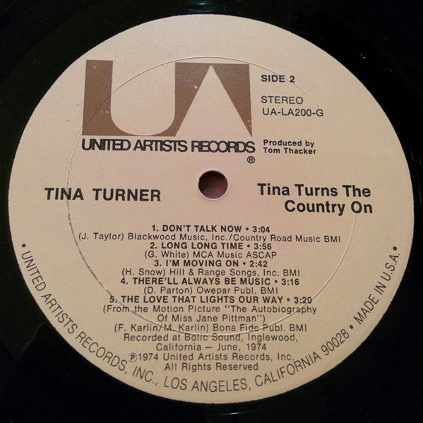 Tina Turner : Tina Turns The Country On (LP,Album)