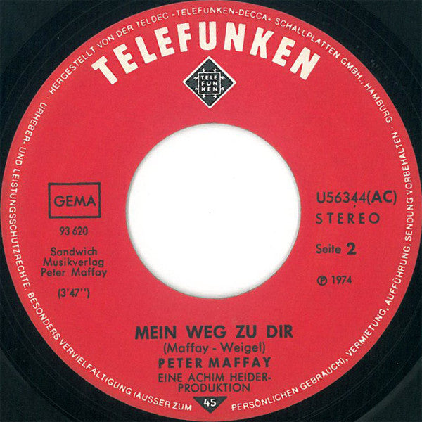 Peter Maffay : Einer Muß Gehen (7",45 RPM,Single)