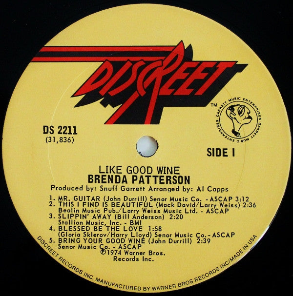 Brenda Patterson : Like Good Wine (LP,Album)