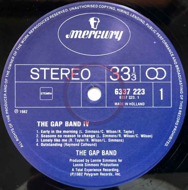 Gap Band* : Gap Band IV (LP, Album)