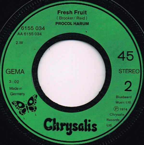 Procol Harum : Beyond The Pale / Fresh Fruit (7",45 RPM,Single,Stereo)