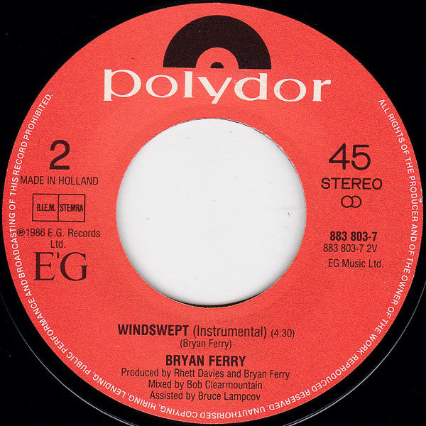 Bryan Ferry : ...Is Your Love Strong Enough? (7",45 RPM,Single,Stereo)