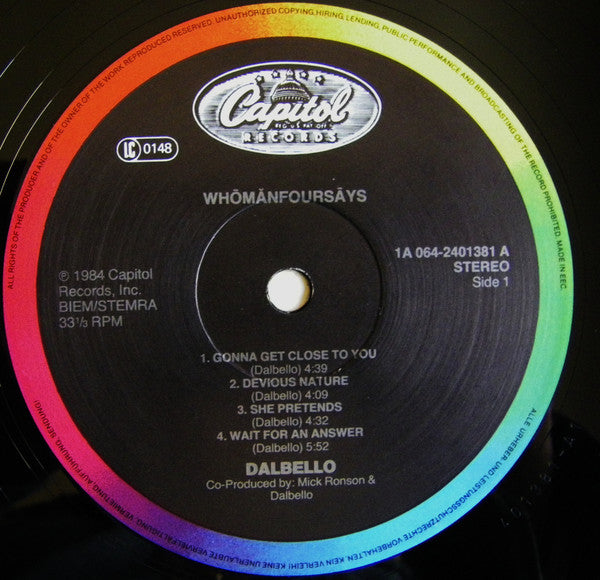 Lisa Dal Bello : Whōmănfoursāys (LP,Album,Stereo)