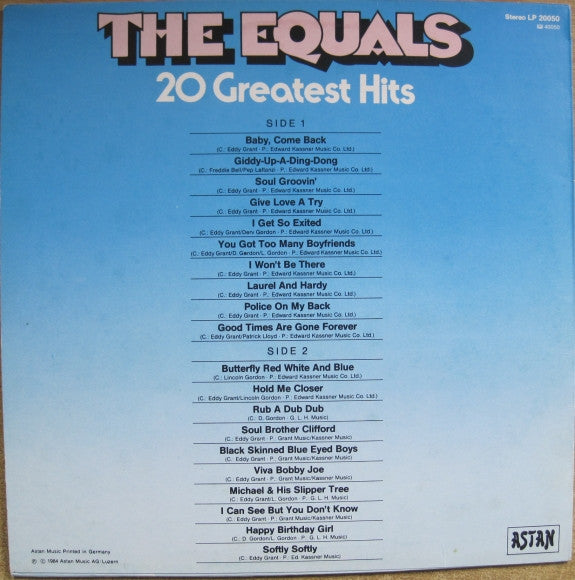 Equals, The : 20 Greatest Hits (LP,Compilation)