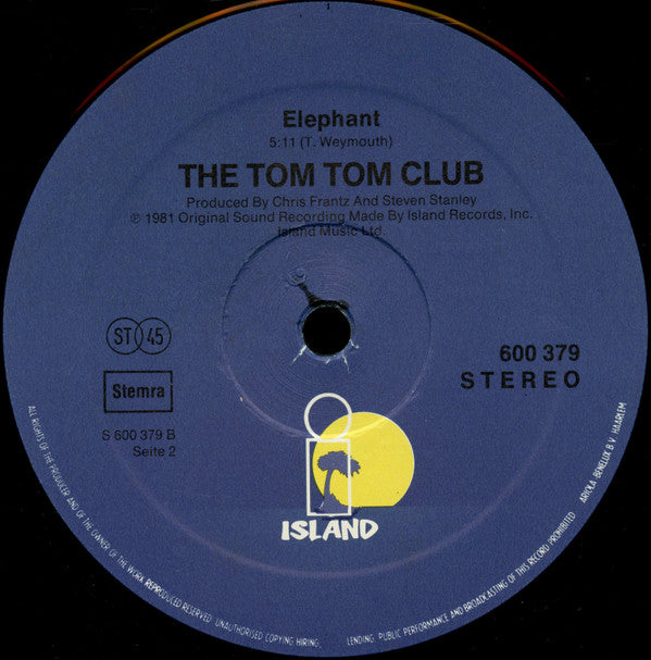 Tom Tom Club : Wordy Rappinghood (12",45 RPM,Single)