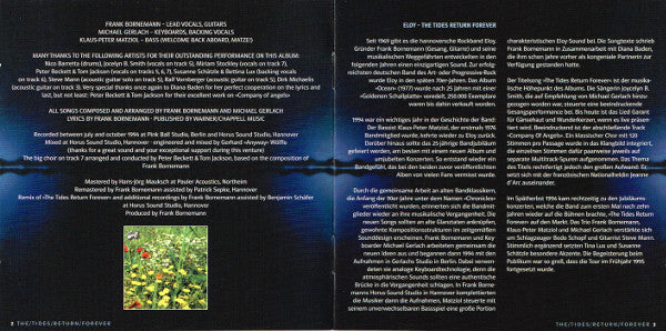 Eloy : The Tides Return Forever (Album,Reissue,Remastered)