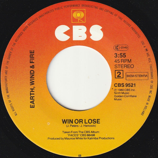 Earth, Wind & Fire : And Love Goes On (7",45 RPM,Single,Stereo)