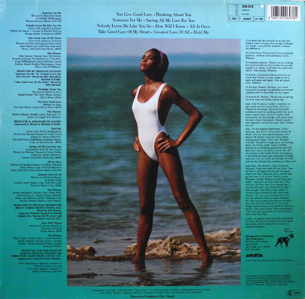 Whitney Houston : Whitney Houston (LP,Album,Stereo)