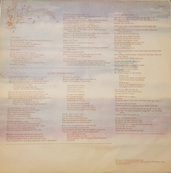 Genesis : Wind & Wuthering (LP, Album, Don)