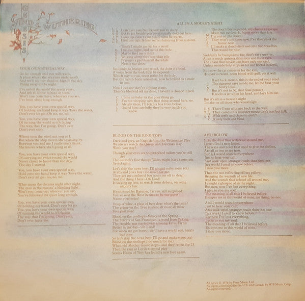 Genesis : Wind & Wuthering (LP, Album, Don)
