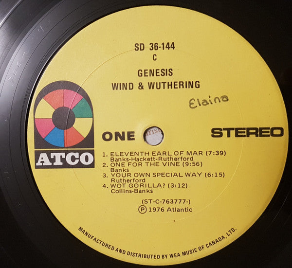 Genesis : Wind & Wuthering (LP, Album, Don)