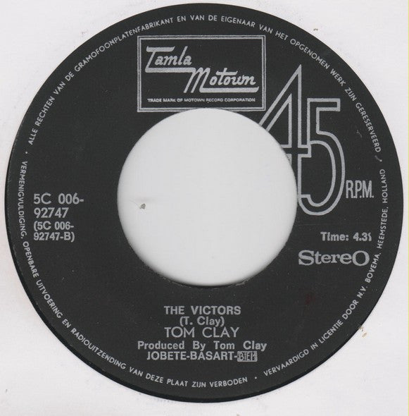 Tom Clay : Tom Clay's "What The World Needs Now Is Love" (7",Single,45 RPM)