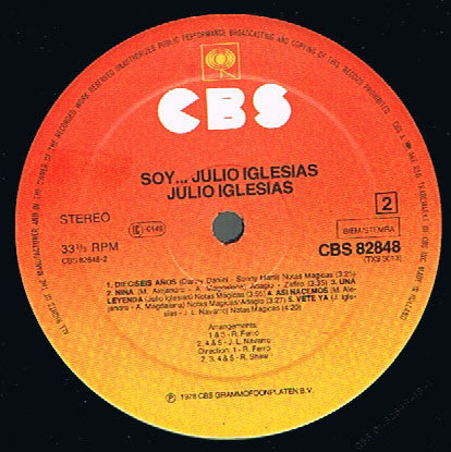 Julio Iglesias : Soy (LP,Album,Stereo)