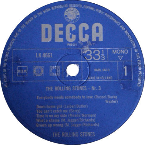 The Rolling Stones : The Rolling Stones Nr. 3 (LP, Album, Mono, Fli)