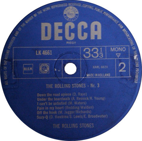 The Rolling Stones : The Rolling Stones Nr. 3 (LP, Album, Mono, Fli)