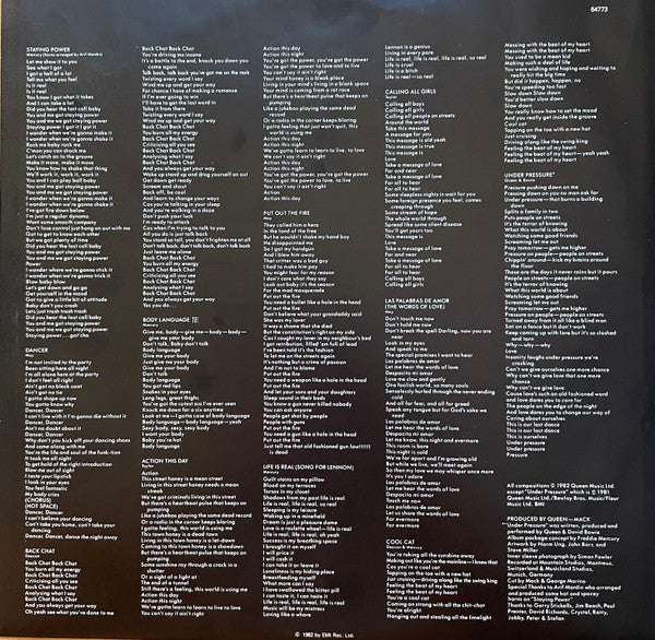 Queen : Hot Space (LP,Album,Stereo)