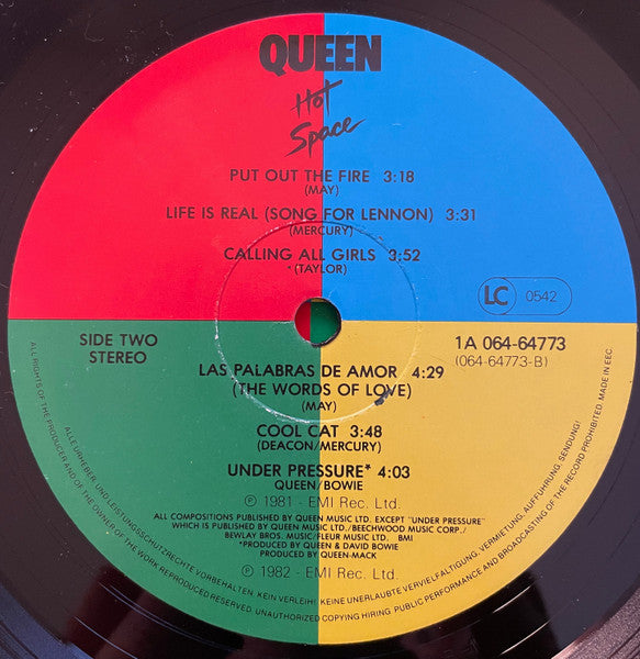 Queen : Hot Space (LP,Album,Stereo)