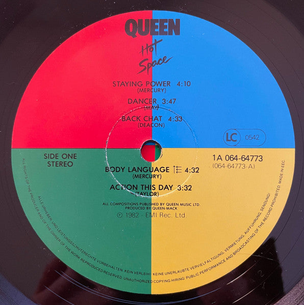 Queen : Hot Space (LP,Album,Stereo)