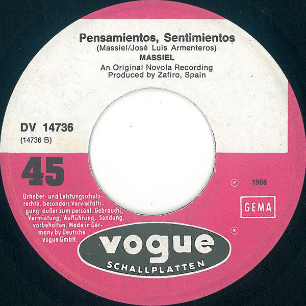 Massiel : La, La, La (7",Single,45 RPM)