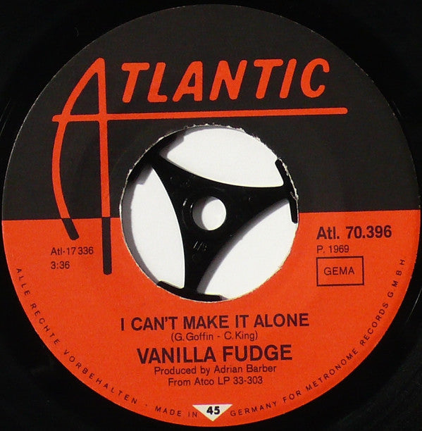 Vanilla Fudge : Need Love (7",Single,45 RPM,Mono)