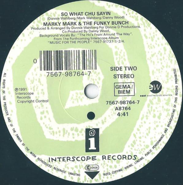 Marky Mark & The Funky Bunch Featuring Loleatta Holloway : Good Vibrations (7",Single,45 RPM)