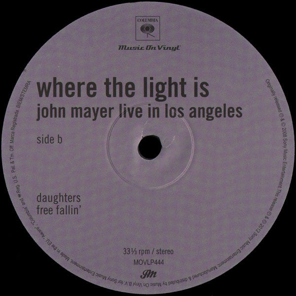 John Mayer : Where The Light Is: John Mayer Live In Los Angeles (LP,Album,Reissue,Remastered)