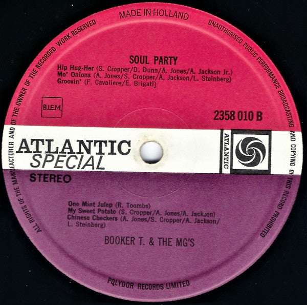 Booker T. & The MG's* : Soul Party (LP, Comp)