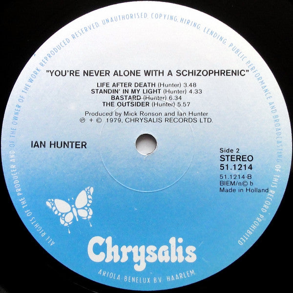 Ian Hunter : You're Never Alone With A Schizophrenic (LP,Album)