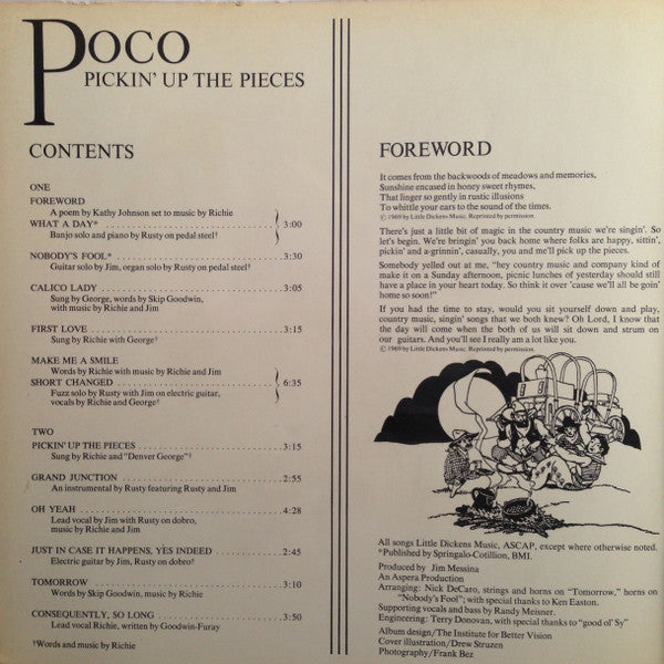 Poco (3) : Pickin' Up The Pieces (LP, Album, RE, Fli)