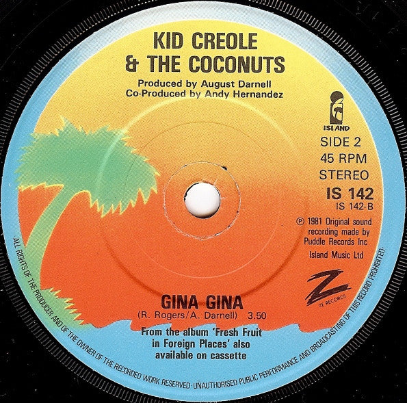 Kid Creole And The Coconuts : The Lifeboat Party (7",45 RPM,Single,Stereo)