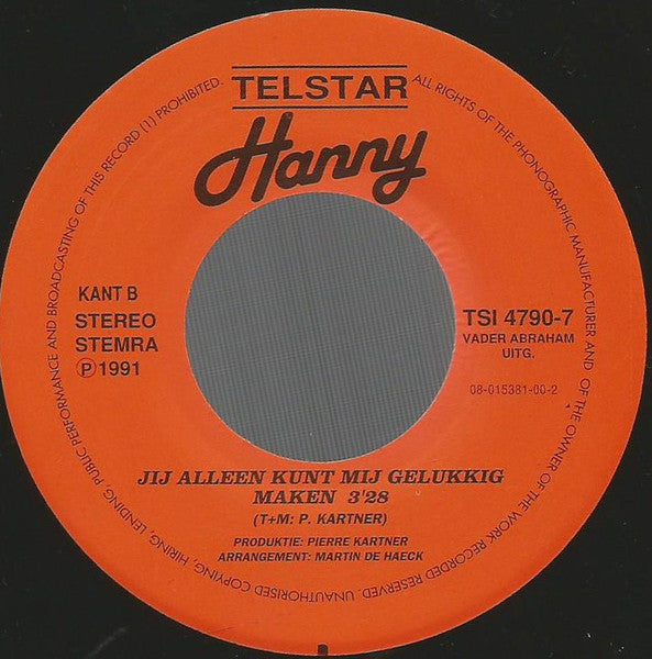 Hanny (2) : Liefde Is Lekker Maar Lekker Is Niet Altijd Liefde (7",45 RPM,Single)