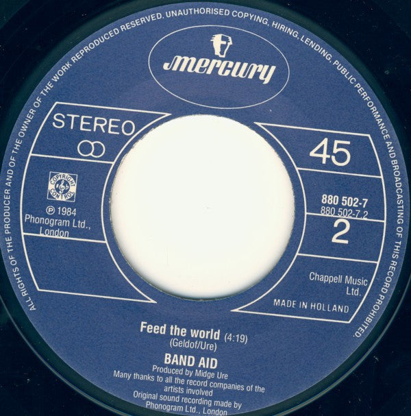 Band Aid : Do They Know It's Christmas? (7",45 RPM,Single,Stereo)