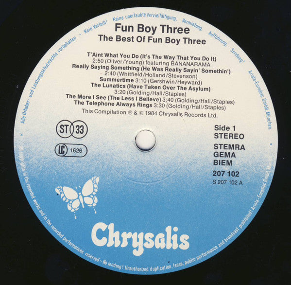 Fun Boy Three : The Best Of Fun Boy Three (LP,Compilation)